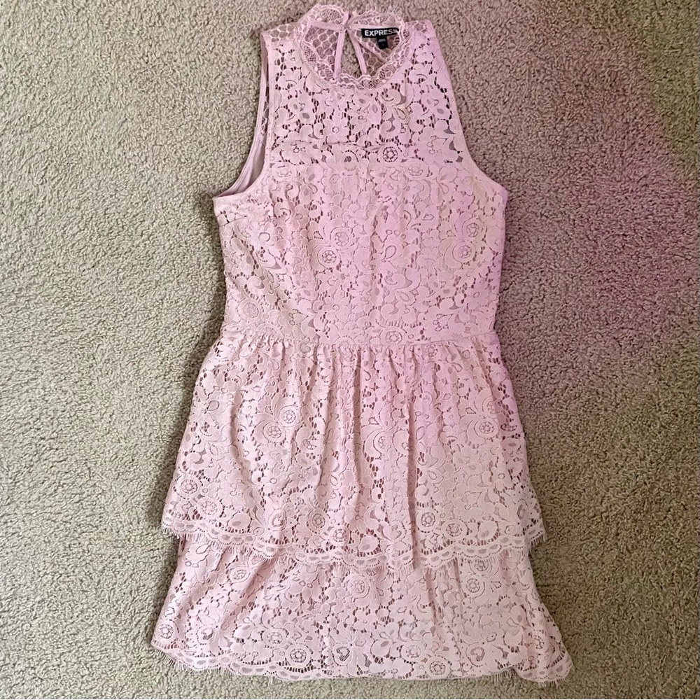 express pink lace dress (6)